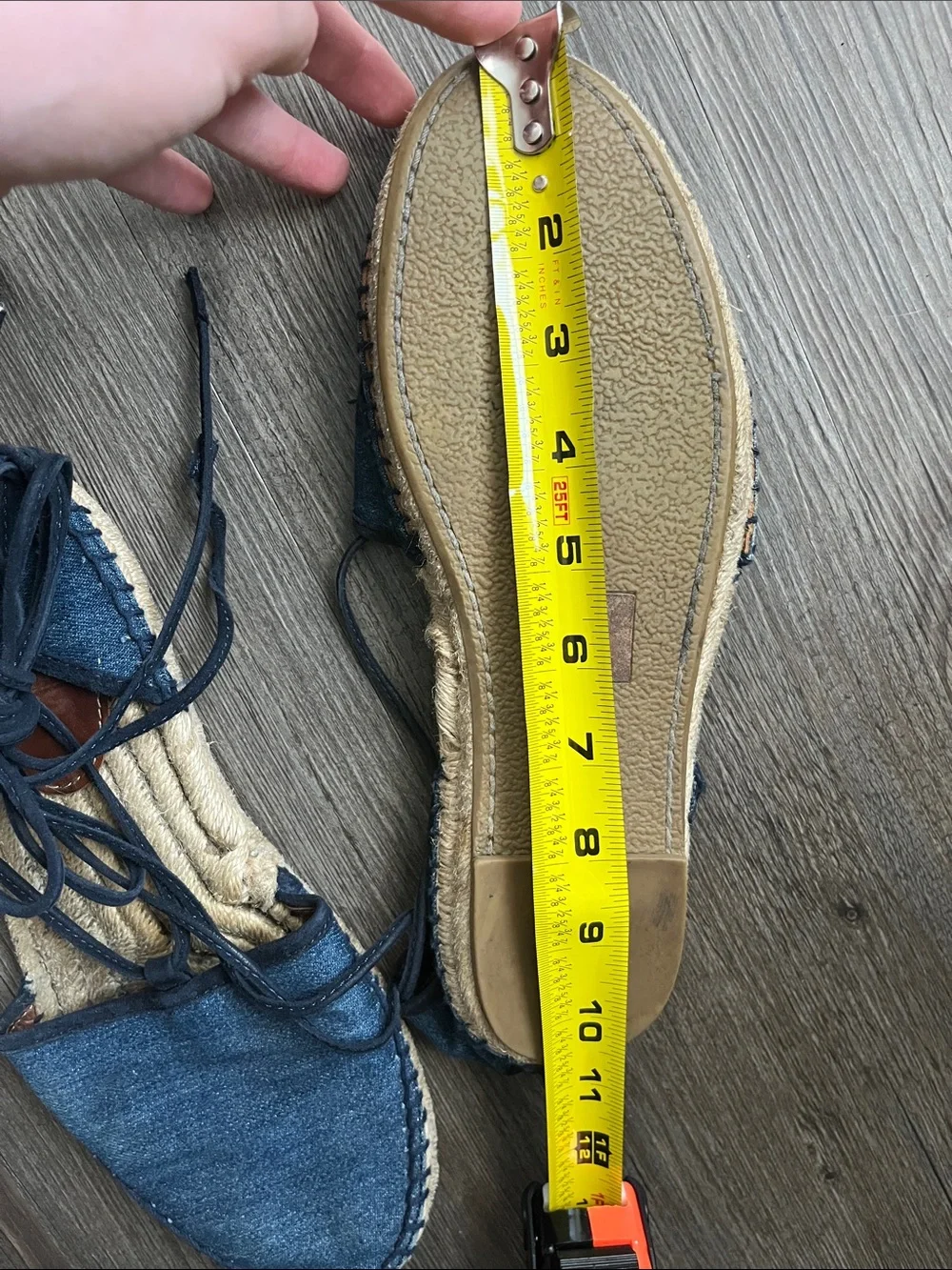 FRYE Denim Lace-Up Espadrilles